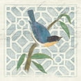thumbnail image 2 of Wild Apple Portfolio 20x20 Gold Ornate Wood Framed with Double Matting Museum Art Print Titled - Monument Etching Tile I Blue Bird, 2 of 4