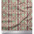 thumbnail image 1 of Soimoi Poly Georgette Fabric Damask Ethnic Fabric Prints by Yard 42 Inch Wide, 1 of 3