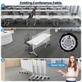 thumbnail image 3 of Conference Table 6ft, White Mobile Flip Top Training Tables for Office,Meeting, 3 of 7