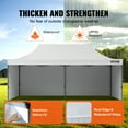 thumbnail image 3 of VEVOR 10x20 FT Pop up Canopy with Removable Sidewalls, Instant Canopies Portable Gazebo & Wheeled Bag,UV Resistant Waterproof, Enclosed Canopy Tent for Outdoor Events, Patio, Backyard, Party,Parking, 3 of 9
