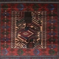 thumbnail image 1 of Ahgly Company Indoor Square Traditional Deep Red Persian Area Rugs, 8' Square, 1 of 6