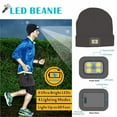 thumbnail image 5 of GENSHTS Bluetooth Beanie Hat with LED Headlight, Lighted Beanie Cap Rechargeable with Wireless Bluetooth Hands Free Head Hat Winter Warm Knit Cap, 5 of 10