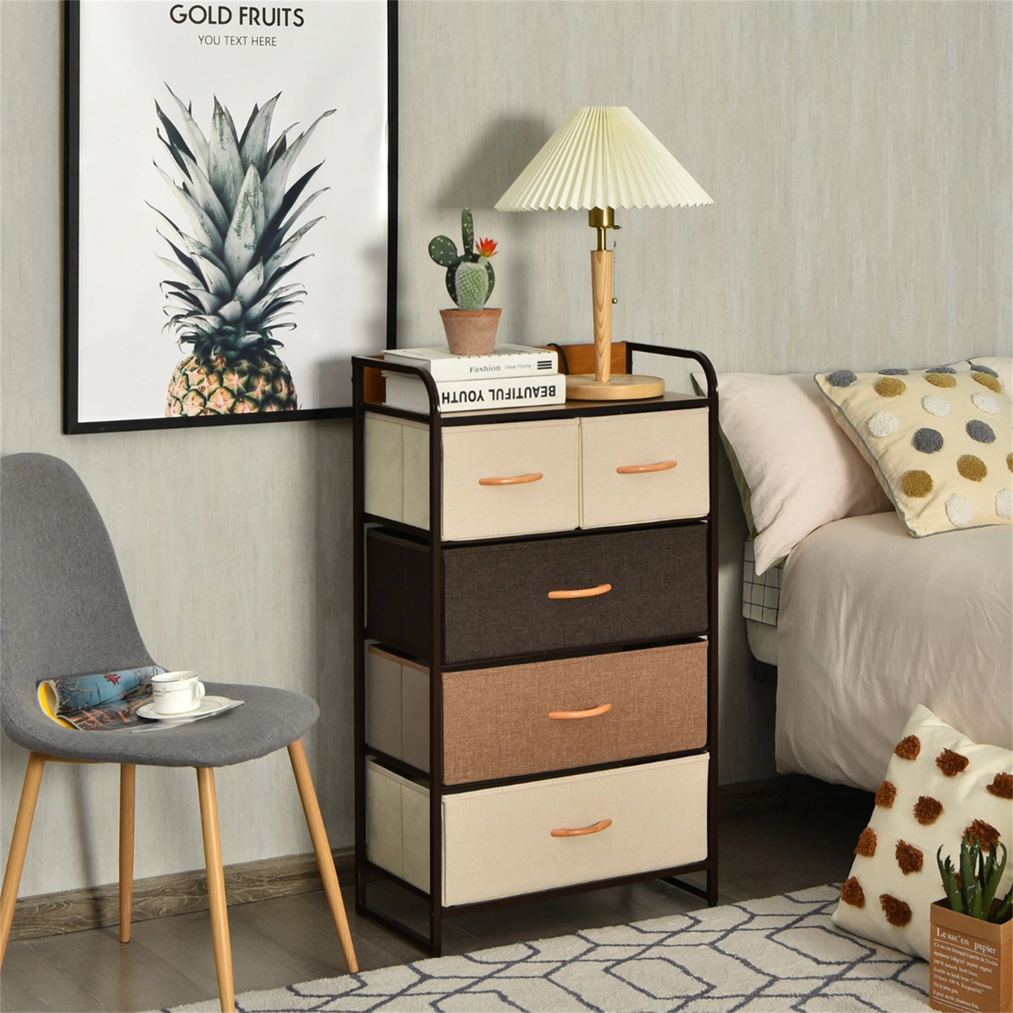 Cajonera Costway 5 cajones organizador Vertical 58 x 29 x 99,5 cm ...