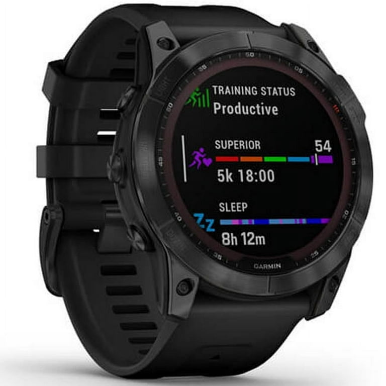 Garmin Fenix 7 PRO Sapphire Solar GPS Smartwatch (Carbon Grey DLC Ti/Black  Band) (42mm Case)