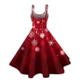 thumbnail image 4 of Abcomgle Christmas dresses for Girls Size 7-8 Glitter Snowflake Christmas Cami Dresses for Girls Cute Spaghetti Straps A-Line Dresses for Girls Holiday Sleeveless Swing Dress Outfits, 4 of 5