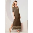 thumbnail image 4 of Roaman's Women's Plus Size Petite Plus Size Cold Shoulder Maxi Dress, 4 of 4