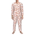 thumbnail image 3 of Salouo Pastry Print Button-Front Long Sleeve Pajama Set for Men, Soft 2Pjs Men's Long Sleeve Sleepwear-Small, 3 of 7