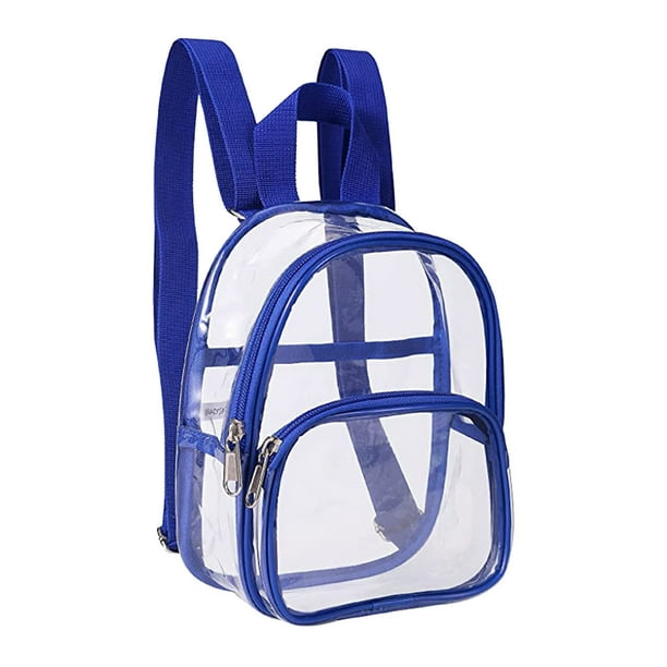 Mochila transparente Mochila de PVC resistente Mochila transparente con correa reforzada Mochila transparente para estadio