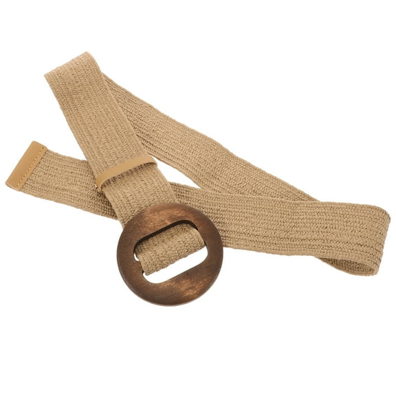 WORGEOUS  Boho Braid Belt Woven Belts for Men Women Man Women's Khaki