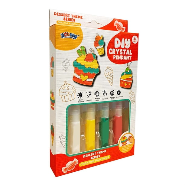 Kit de pintura de cristal para manualidades, grafiti tridimensional para hornear, colorear y pegar (20 ml)