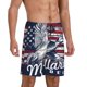 thumbnail image 2 of Fotbe Mallard Duck With American Flag Pantalones Cortos de Pijama para Hombre, Ropa de Dormir, Pantalones de Pijama Cortos para Hombre-Small, 2 of 6