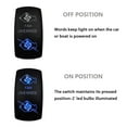 thumbnail image 3 of HAHDAXIA Blue Led Fan Override Rocker Switch with Jumper Wires 5Pin ON-Off SPST Toggle Switch for The ARB/Carling/NARVA 4x4 Caravan Automotive Dash Board 12V/20A 24V/10A, 3 of 6
