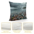 thumbnail image 4 of Orinice Rocky Beach Graphic Decorative Cushion Throw Pillow Cover for Home Couch Living Room Bed Sofa Car Bedroom, Soft and Durable, 1PC 18x18in, 4 of 5