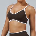 thumbnail image 2 of Arlun,Sports Bras for Women Wireless High Support Seamless Bralettes Full Coverage No Underwire Color Block Workout Bra for Running Exercise Yoga Gym Fitness Training Coffee S, 2 of 5