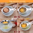 thumbnail image 3 of Egg Separator Food Grade Egg Divider 304 Stainless Steel Egg White Egg Yolk Separator Baking Kitchen Tools With Hanging Egg Whites Separator Mirror Yolk White Separator, 3 of 8