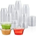 thumbnail image 4 of [400 sets - 2 ounces] Jello Shot Cup plastic cup with lid, souffle cup, snack cup, condiment cup, Slim and medical advanced plastic container with lid, 4 of 7
