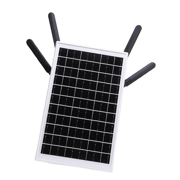 Solar Powered 4G LTE Modem Router, 12W 300Mbps Solar WiFi 6 Extender with SIM Card Slot, 18000 MAh Battery 150M Long Range IP66 Rain Proof for Camping, RV Outdoor