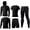 Black, variant on Men's Gym Running Fitness Kit Compression Shirts for Men Pants Shirt Top Long Sleeve Jacket Set 5 PCS - Workout