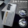 thumbnail image 5 of Detachable Back Cover For Samsung Galaxy Z Fold 5 Fold4 Fold3  Wallet Case with Card Holder Magnetic For Samsung Galaxy Z Fold 5 Fold 4 Fold 3 Leather Phone Cases, 5 of 13