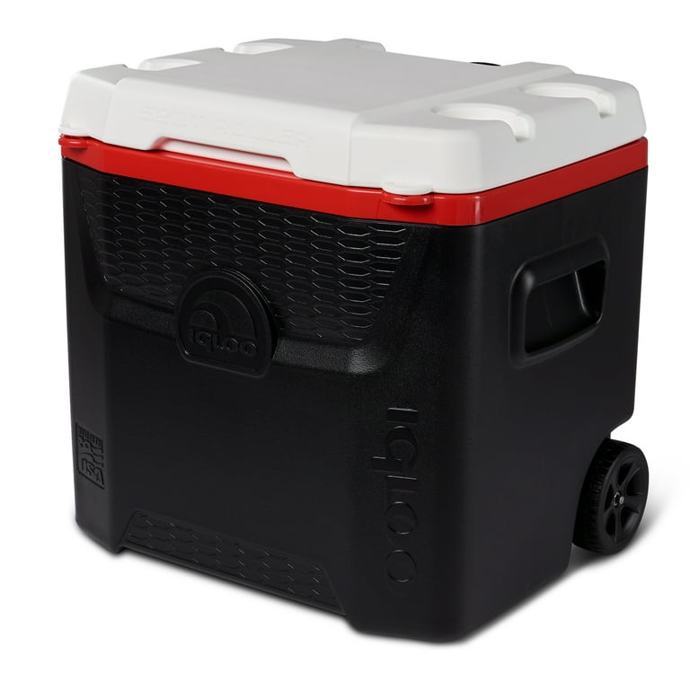 Igloo 52 qt. Hard Sided Ice Chest Cooler Black and Red Walmart