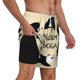 thumbnail image 2 of Balery Panda Doing Yoga Bañador para hombre, shorts de playa de secado rápido con entrepierna y forro de compresión-Small, 2 of 6