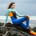 thumbnail image 2 of Women's Full Body Wetsuit Cold Water Keeping Warm Neoprene Diving Suit Rash Guard One-Piece Long Sleeve Zip Quick Dry Sunsuit, 2 of 9