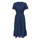 thumbnail image 4 of Vestido midi maxi informal de verano para mujer: vestido boho de playa con mangas cortas, cuello en V, cintura elástica y bolsillos - S-XXL, 4 of 5