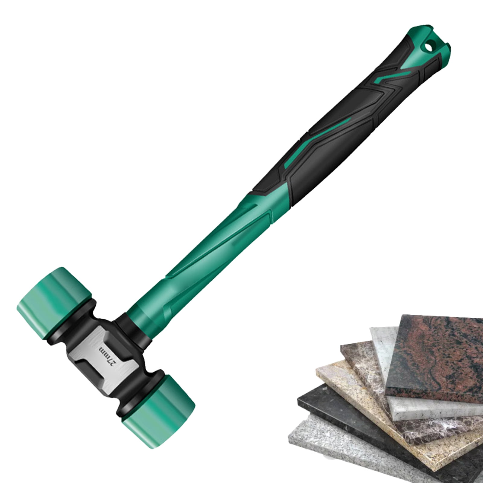 Rubber Hammer, Non Slip Hammer Mallet for Dorm Bed, Heavy Duty Rubber Hammer Heads, Ergonomic Grip Handle, Portable Double sided Soft Mallets