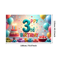 thumbnail image 3 of Colorful Design Happy Birthday Banner Decorative Cake Party Decoration for Birthday Celebration Kids Event Indoor Decorations, 3 of 8