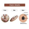 thumbnail image 6 of 10-Inch Silent Wooden Wall Clock, " Bunny Rabbit in Pink Cup Floral Clock "  Silent Non-Ticking Clock, Battery Operated (AA Batteries Not Included), Artistic Home Decor, 6 of 8