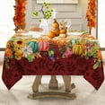 thumbnail image 2 of Nappe Carrée d'Automne, Nappe Carrée d'Automne 60 Pouces, Nappe Carrée Citrouille d'Automne pour l'Action de Grâce, Housse de Table Carrée d'Automne, 2 of 5
