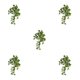thumbnail image 2 of Plantas falsas de pared Cateissary Mini planta artificial hojas colgantes Verde, 2 of 6