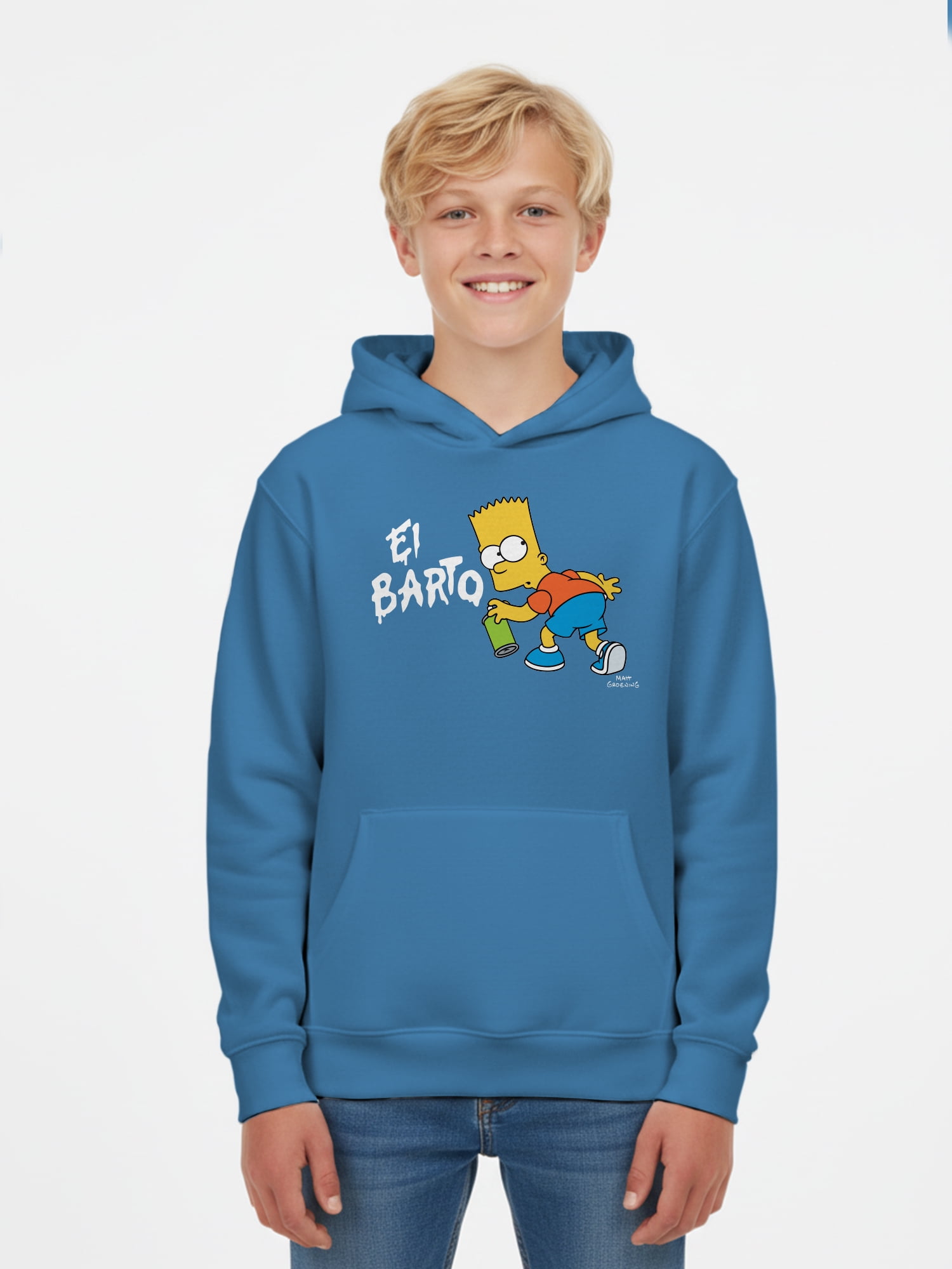 The Simpsons Kids Graphic Fleece Hoodie, El Barto, Sizes 4-18