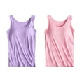 thumbnail image 1 of Womens Cotton Camisole Adjustable Camisole With Frame Bra Stretch Undershirt, 1 of 6