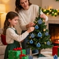 thumbnail image 4 of Blue Christmas Ornaments, Christmas Tree Ball Decorations, Hanging Holiday Ornaments for Tree Wreath Garland Home Decor, 4 of 6