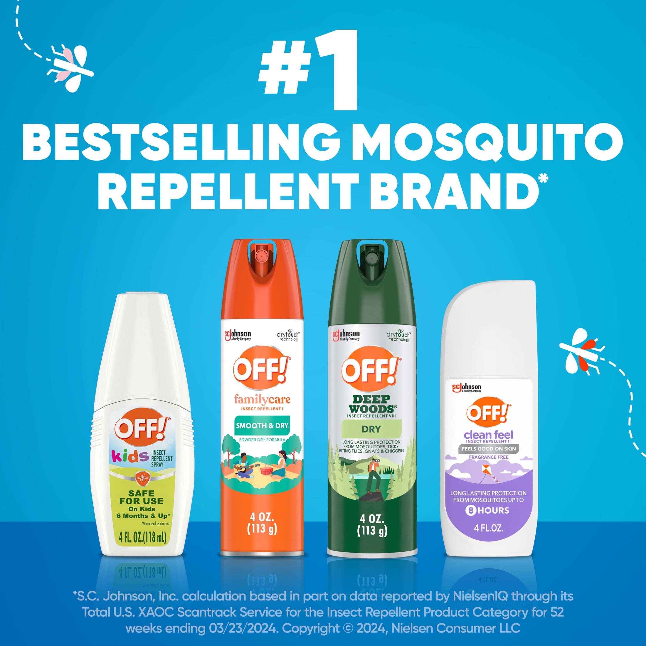 OFF! Kids Mosquito Repellent, Bug Spray with 100% Plant Based Oils for Babies, Toddlers & Kids, 4 fl oz