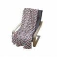 thumbnail image 4 of Retro Soft Flannel Fleece Throw Blanket, Zig Zag Chevron Style Geometric Pattern Design in Pastel Colors Print, Cozy Plush for Indoor and Outdoor Use, 60" x 80", Pale Blue Red and White, by Ambesonne, 4 of 6
