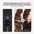 thumbnail image 5 of Rizador de pelo de cerámica VODANA Professional GlamWave, rizos naturales duraderos, calor instantáneo, rizador de pelo, disponible en EE. UU. (1,4 pulgadas, negro), 5 of 5