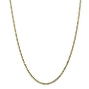 Real 10kt Yellow Gold 2.5mm Semi-Solid Curb Link Chain; 26 inch; Lobster Clasp; for Adults and Teens; for Women and Men