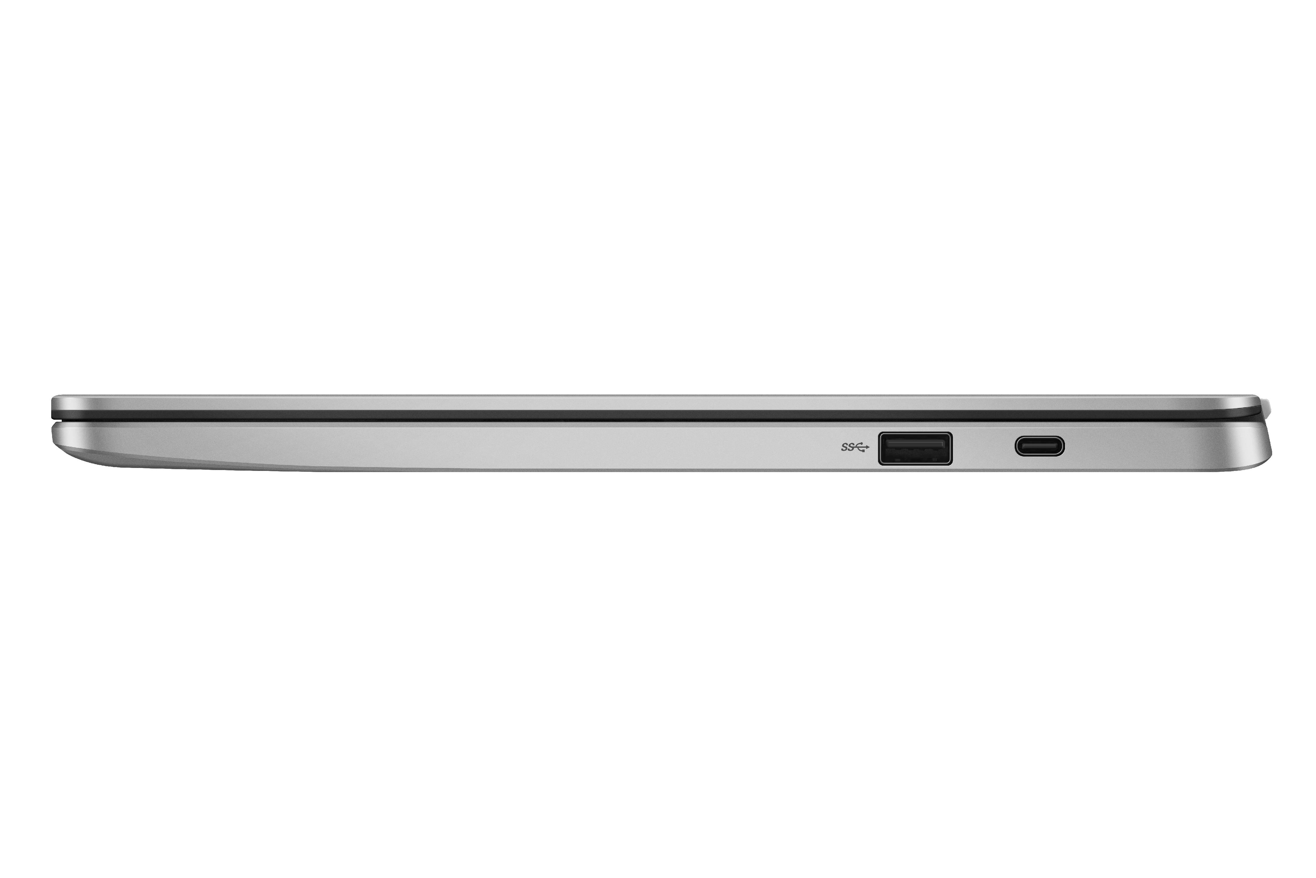 ASUS C423 Chromebook, 14" Intel Celeron N3350, 4GB RAM, 64GB eMMC, Chrome OS, Silver Metal, C423NA-WB04 - image 4 of 8