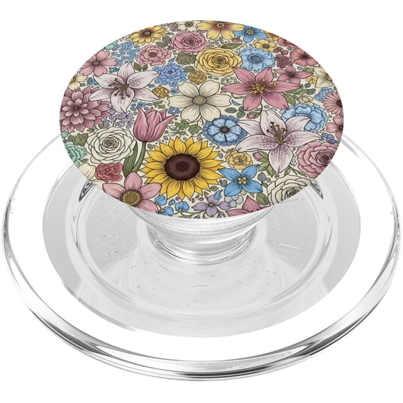 Phone Grip y Soporte PopSockets Floral Field para MagSafe