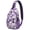 Purple, variant on Colorful Artistic Sling Backpack with Fashionable Pop Art Design, Lightweight Crossbody Bag Featuring Rainbow Gradient and Psychedelic Elements for Daily Use