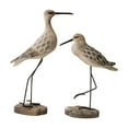thumbnail image 2 of 2 Pieces Seagull Figurines Bird Statue Nautical Decorations Wooden Craft for Seaside Home Table Ornament, 2 of 9