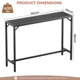 thumbnail image 4 of Pirecart 55" Patio Counter Height Table, Outdoor Bar Table W/ HDPE Top & Adjustable Foot, E-Coating & Hammer-Finish Frame, Suit for Patio, Outdoor, Yard, Poolside, Black, 4 of 12
