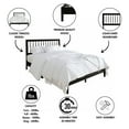 thumbnail image 3 of Home Design Galena Full Wood Platform Bed Frame with Vertical Spindle Headboard, Black, Easy Assembly, 3 of 13