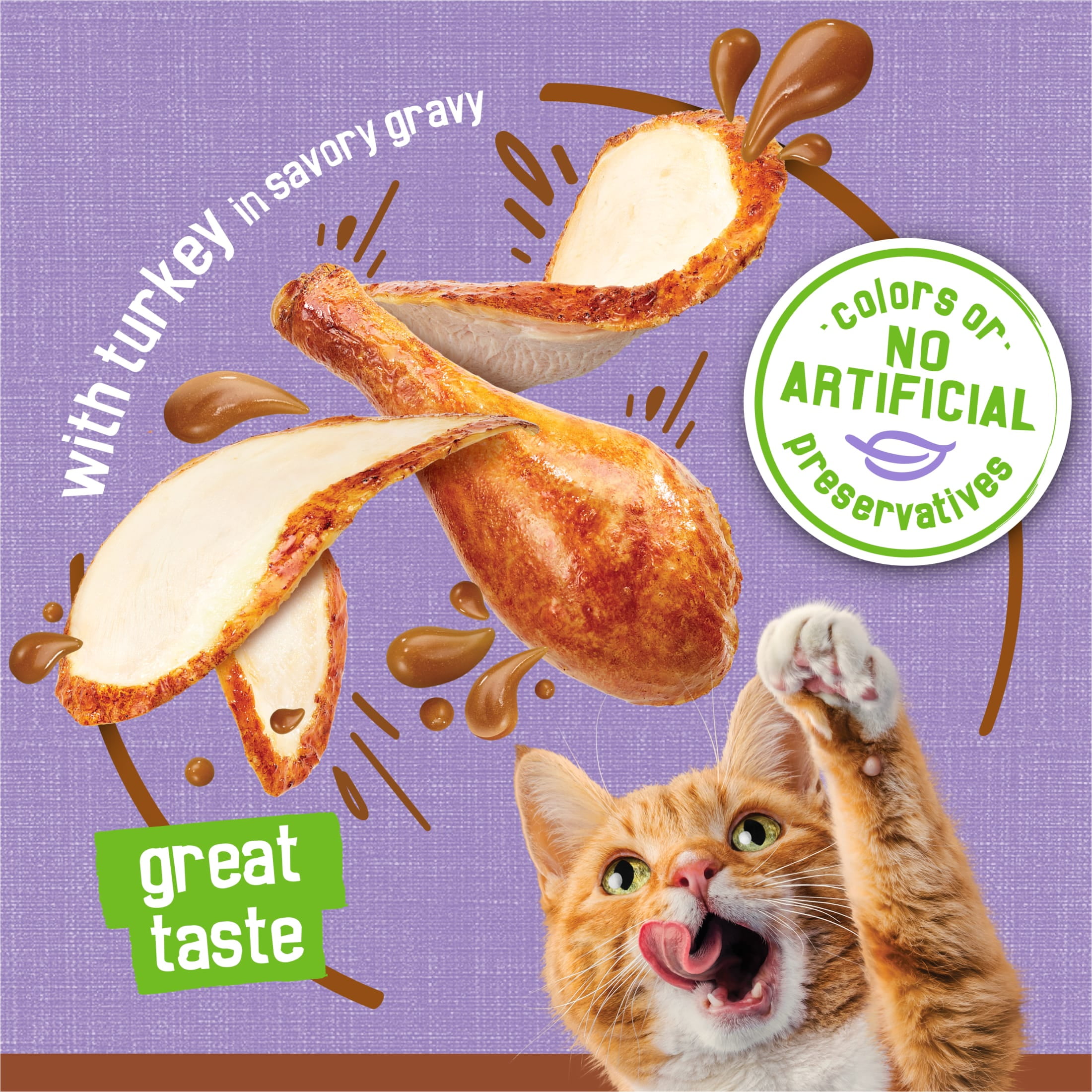 Purina Friskies Gravy Pate with Turkey in Savory Gravy, Wet Cat Food, 5.5 oz. Cans, 24 Pack