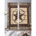 thumbnail image 2 of Texas Star Brown Sheer Curtains for Living Room Bedroom Country Star Rustic Vintage Wooden Sheer Curtains 84 Inch Long 2 Panels Set Light Filtering Curtain Window Treatments Drapes for Dining Room, 2 of 6