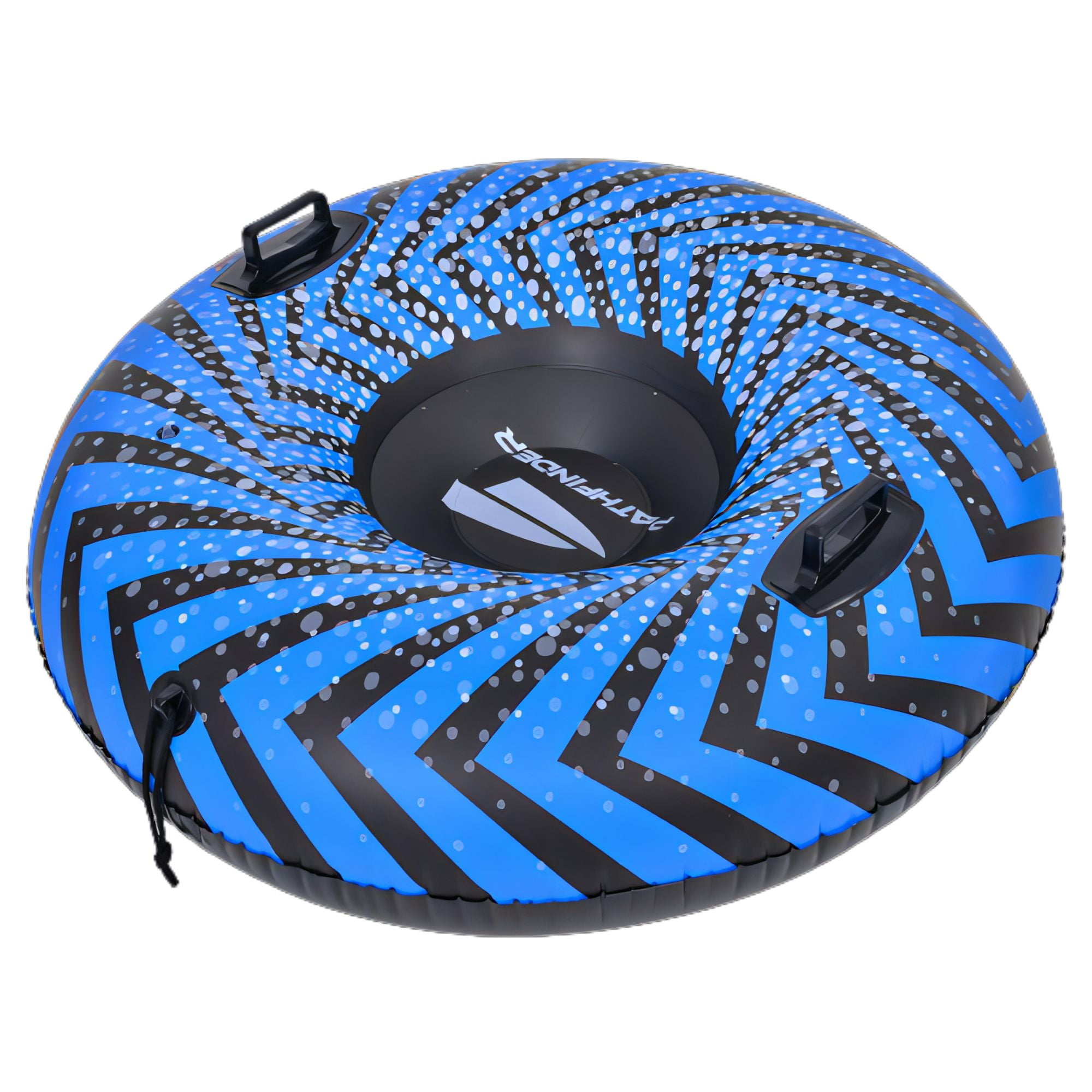 Pool Central Inflatable Ride-On Pool Float or Snow Tube - 37" - Blue and Black