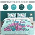 thumbnail image 5 of Hello Kitty Duvet Cover Set 3-Piece Bedding Set Soft Warm And Comfortable Soft Bed Set with 1 Duvet Cover And 2 Pillowcases for Bedroom All Season 90"x90", 5 of 7