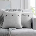 thumbnail image 1 of 2024 2-pack Decorative Cushion Pillowcases, Three Button Vintage Cushion Cover, Farmhouse Pillowcase Blue, 1 of 4